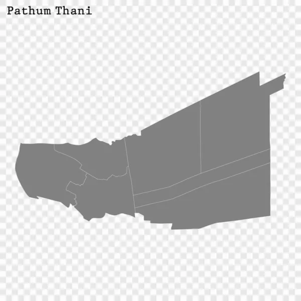 Hochwertige Karte ist eine Provinz von Thailand — Stockvektor