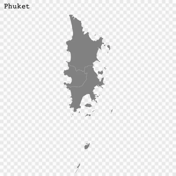 Hochwertige Karte ist eine Provinz von Thailand — Stockvektor