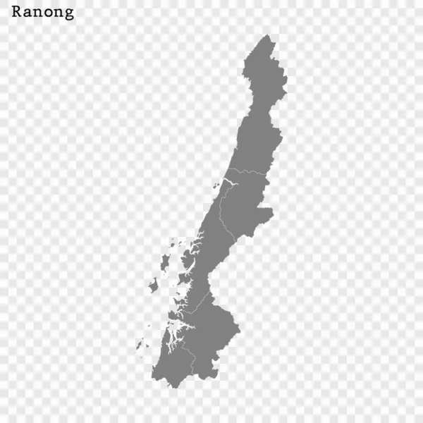 Carte de haute qualité est une province de Thaïlande — Image vectorielle