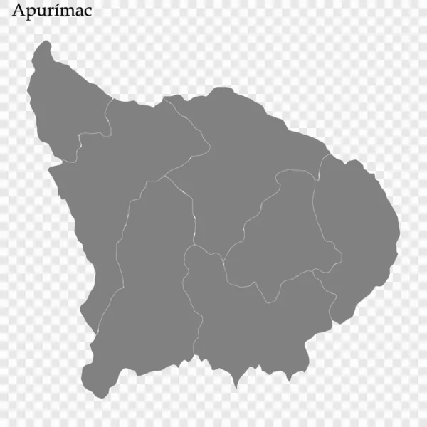 Hochwertige Karte ist eine Provinz von Peru — Stockvektor