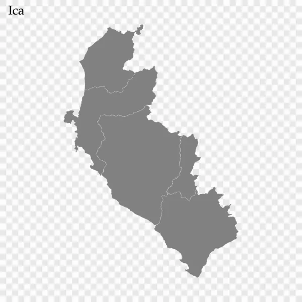 高品質のマップはペルーの州です — ストックベクタ