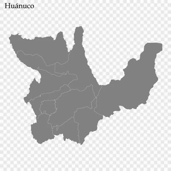 Mapa de Alta Calidad es una provincia de Perú — Vector de stock