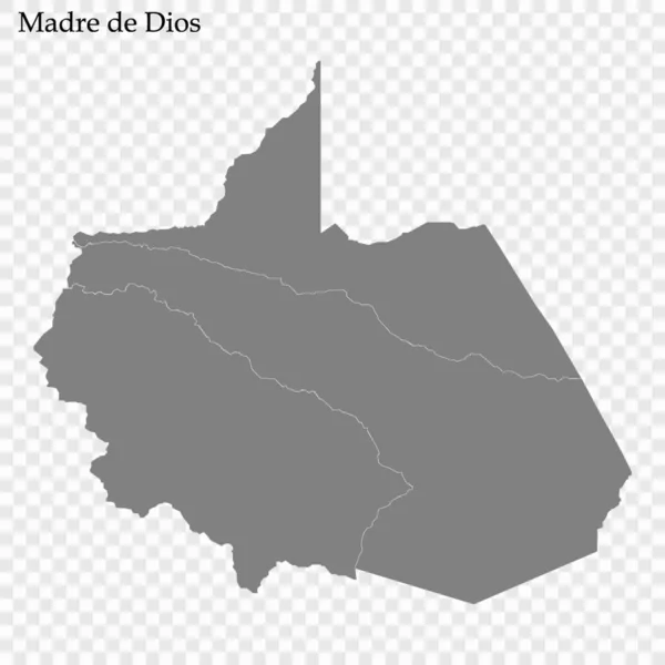 Карта высокого качества - провинция Перу — стоковый вектор