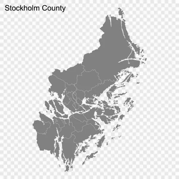 高品質のマップは、スウェーデンの郡です — ストックベクタ