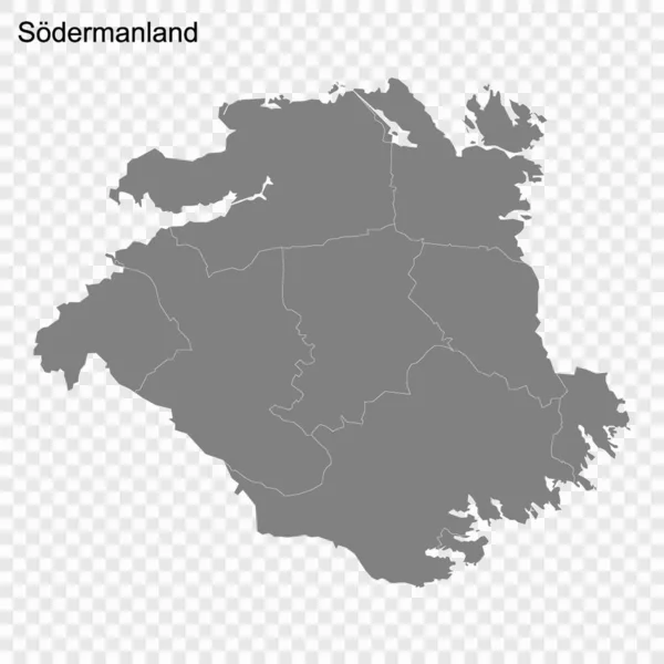 Qualitativ hochwertige Karte ist ein Landkreis von Schweden — Stockvektor