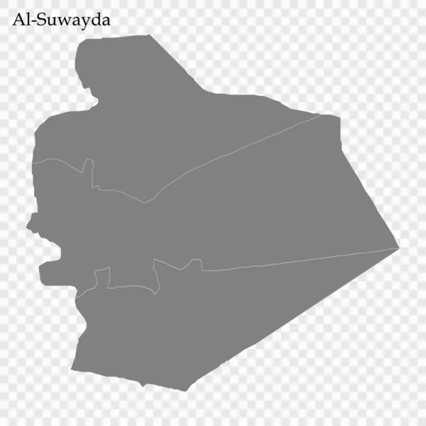 Mapa de alta calidad de la gobernación de Siria — Archivo Imágenes Vectoriales