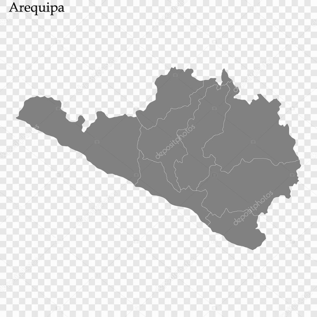 High Quality map is a province of Peru