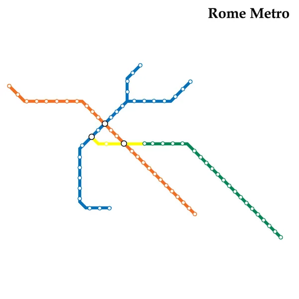 Mapa do metrô, metrô — Vetor de Stock