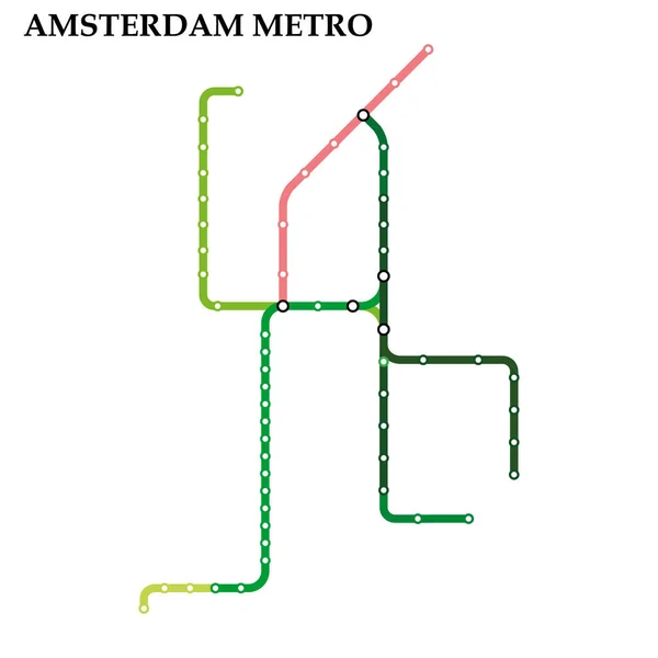 Karte der U-Bahn, U-Bahn — Stockvektor