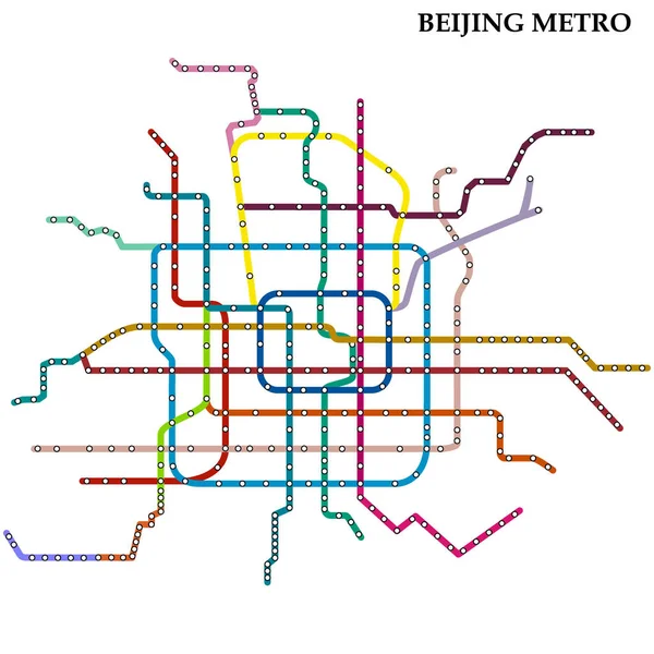 Karte der U-Bahn, U-Bahn — Stockvektor