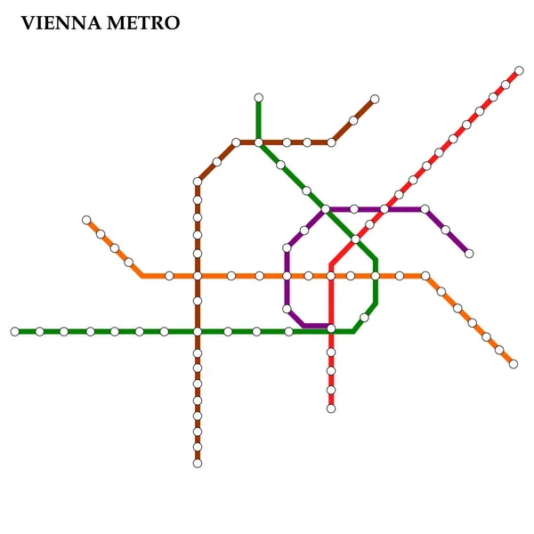 Carte du métro, Métro — Image vectorielle