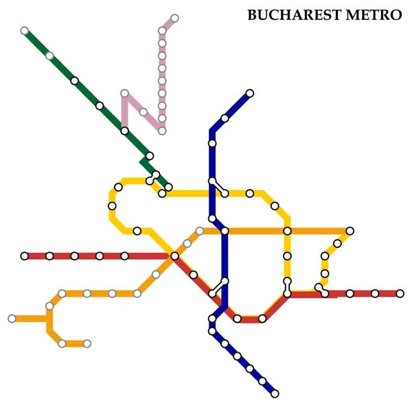 Mappa della metropolitana, Metropolitana — Vettoriale Stock