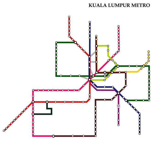 Карта метро, метро — стоковий вектор