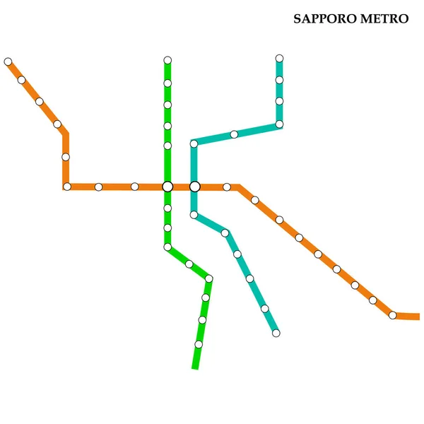 Karte der U-Bahn, U-Bahn — Stockvektor