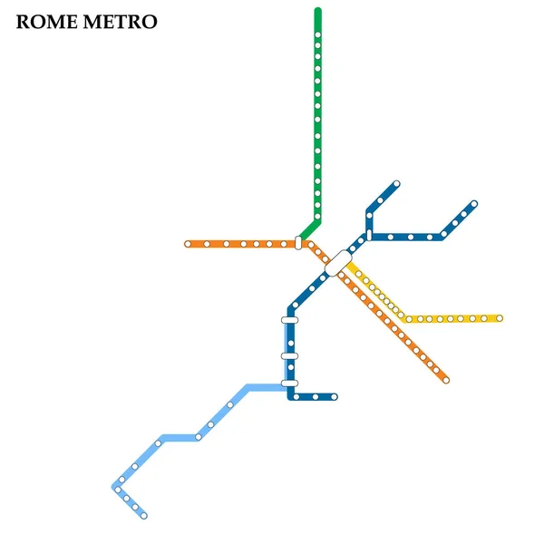 Karte der U-Bahn, U-Bahn — Stockvektor