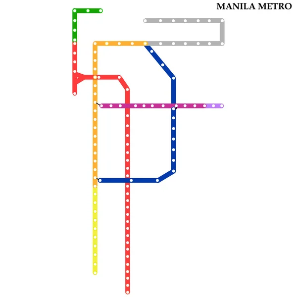 Carte du métro, Métro — Image vectorielle