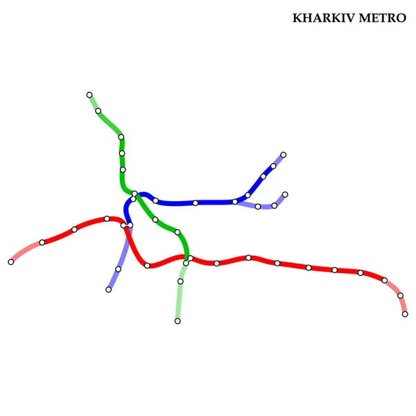 Mapa del metro, metro — Vector de stock