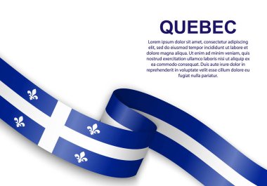 Quebec bayrağı sallayarak