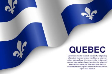 Quebec bayrağı sallayarak
