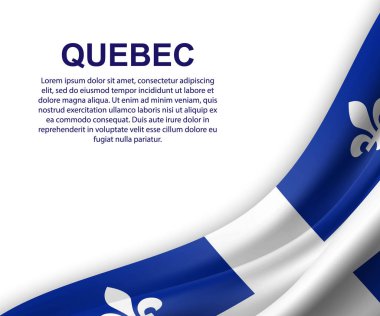 Quebec bayrağı sallayarak