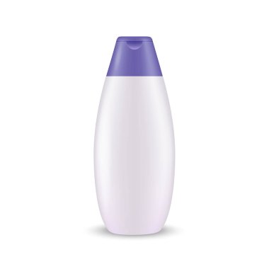 Gerçekçi plastik Şampuan şişe mockup