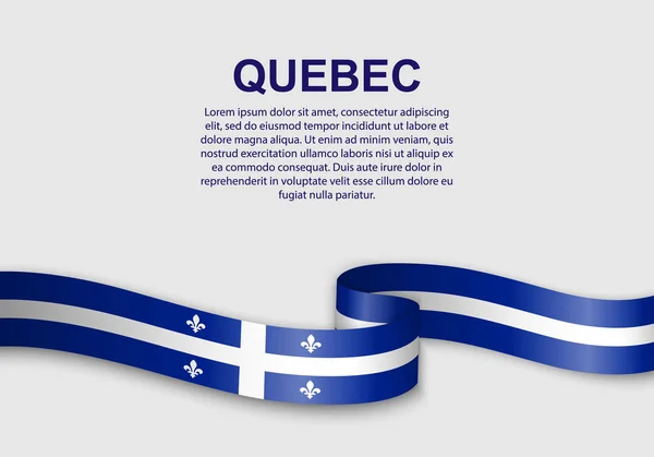 Mávání vlajkou Quebec — Stockový vektor