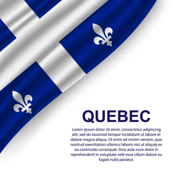 Розмахуючи прапором Квебеку — стоковий вектор