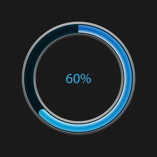 Round progress loading bar — Stock Vector