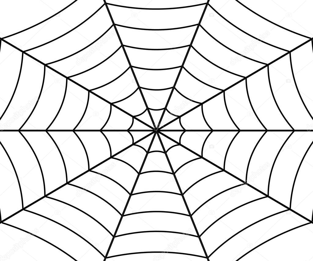 Spider web illustration, Vector cobweb . Template for your design