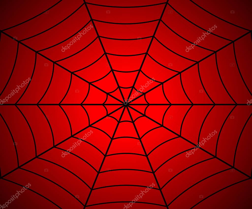Spider web illustration, Vector cobweb . Template for your design
