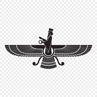 Symbol of Zoroastrianism isolated clipart