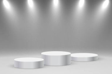 Gerçekçi platform, podyum veya kaide