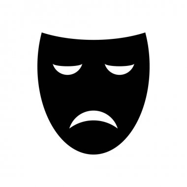 Tiyatro maskesi vektör simgesi