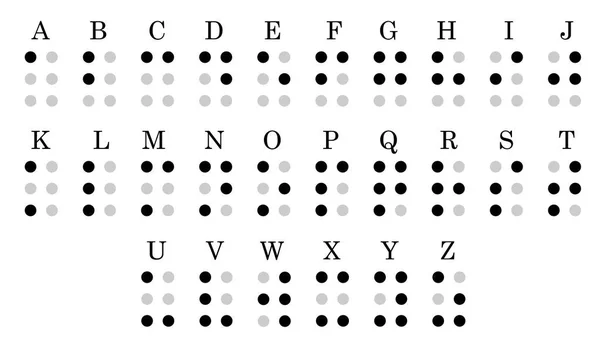 Braille är ett taktil skriv system. — Stock vektor