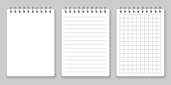 Cuaderno espiral realista maqueta — Vector de stock