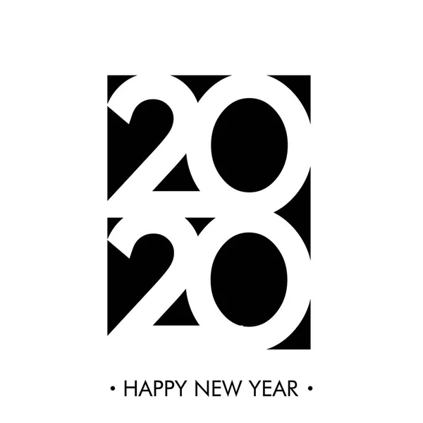 Feliz Año Nuevo 2020 Diseño de texto — Vector de stock