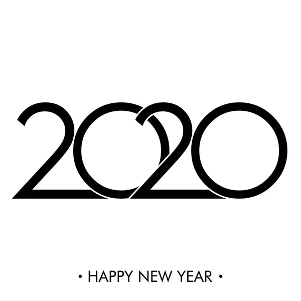 Feliz Año Nuevo 2020 Diseño de texto — Vector de stock