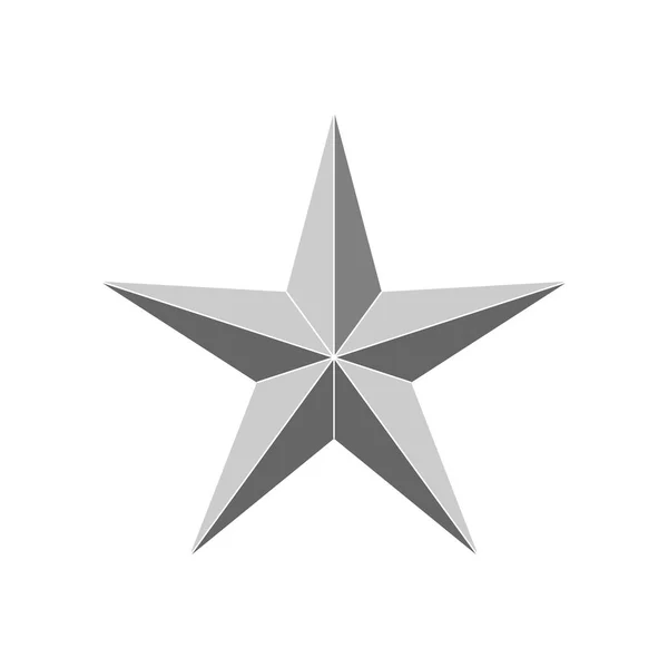 3d yontmlı yıldız — Stok Vektör