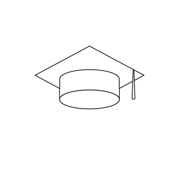 Icono de tapa de graduado — Vector de stock