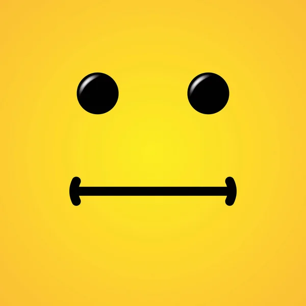 Sorriso emoticon no fundo amarelo —  Vetores de Stock