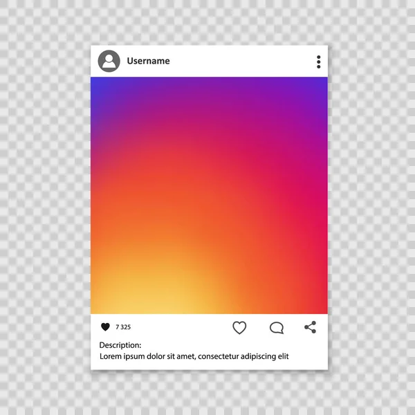 Фоторамка соціальної мережі — стоковий вектор