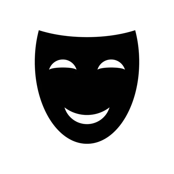 Tiyatro maskesi vektör simgesi — Stok Vektör