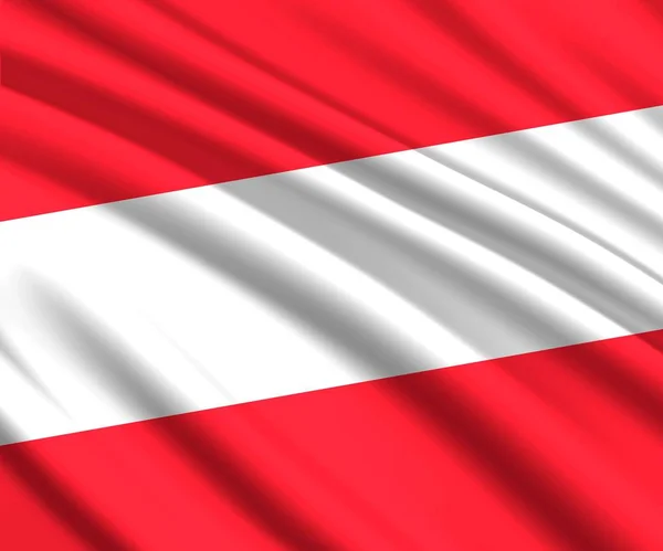 3D zwaaiende vlag — Stockvector