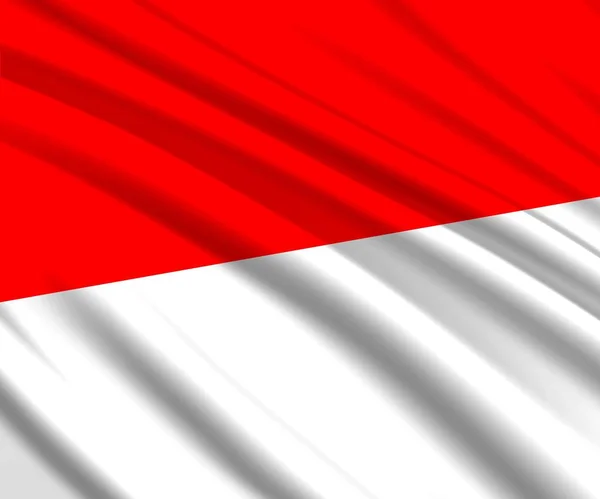 Bendera Gelombang 3D - Stok Vektor