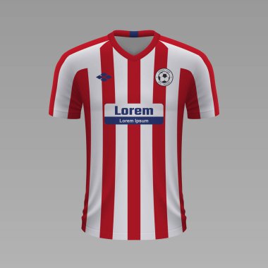 Gerçekçi futbol forması. Vektör çizimi