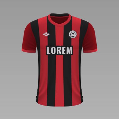 Gerçekçi futbol forması. Vektör çizimi