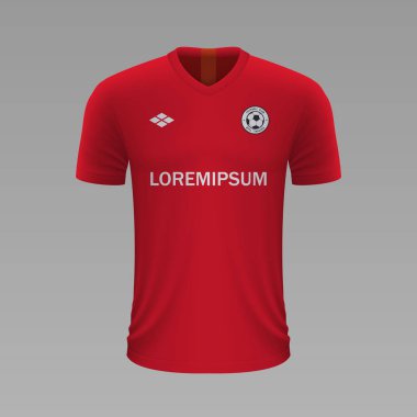 Gerçekçi futbol forması. Vektör çizimi