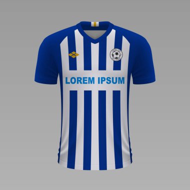 Gerçekçi futbol forması. Vektör çizimi