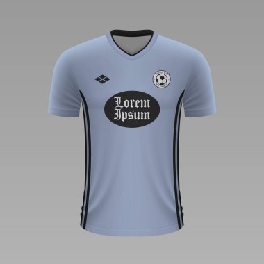 Gerçekçi futbol forması. Vektör çizimi