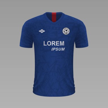 Gerçekçi futbol forması. Vektör çizimi